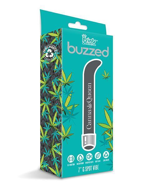 product image, Buzzed 7" G-spot Vibe  - Canna Queen Black - MPGDigital Sales