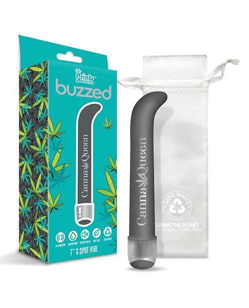 image of product,Buzzed 7" G-spot Vibe  - Canna Queen Black - MPGDigital Sales