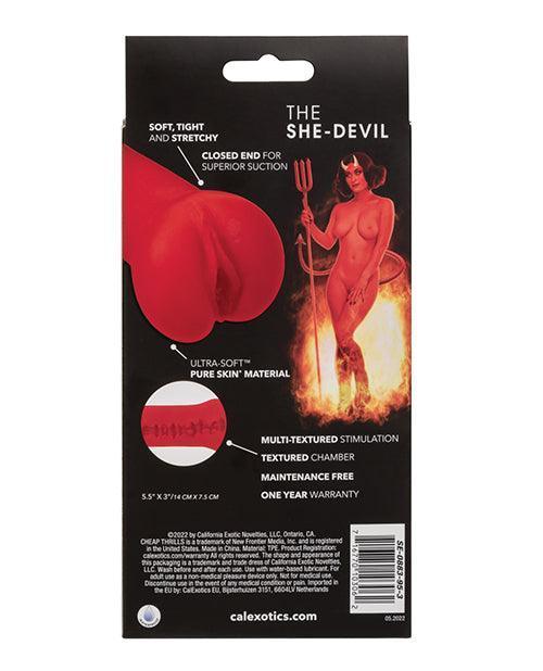 image of product,Cheap Thrills The She-devil Pussy Masturbator - Red - SEXYEONE