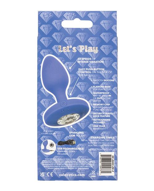 product image,Cheeky Gems Medium Rechargeable Vibrating Probe - Blue - SEXYEONE