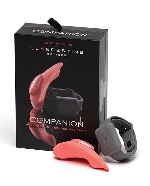 product image, Clandestine Devices Companion Panty Vibe W-wearable Remote - Coral - {{ SEXYEONE }}