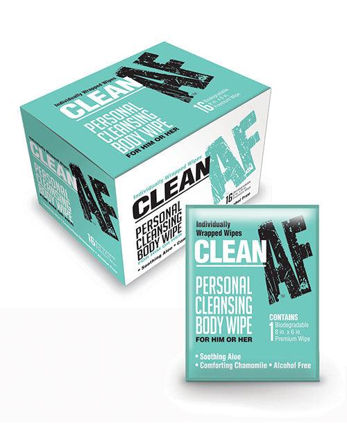 product image, Clean Af Personal Cleansing Body Wipes - Box Of 16 - SEXYEONE