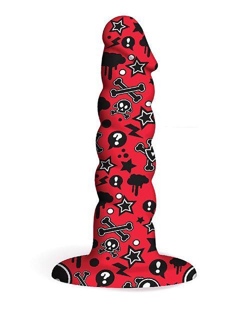 image of product,Collage Goth Girl Twisted Silicone Dildo - SEXYEONE 
