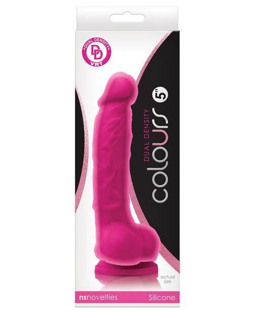 image of product,"Colours Dual Density 5"" Dong W/balls & Suction Cup" - SEXYEONE
