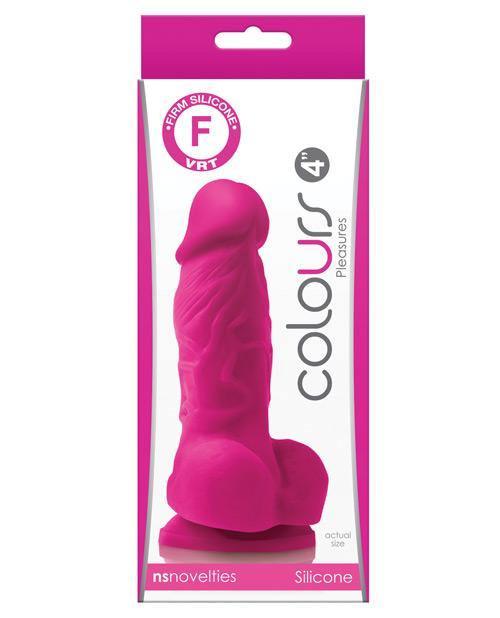 product image, "Colours Pleasures 4"" Dong W/balls & Suction Cup" - SEXYEONE