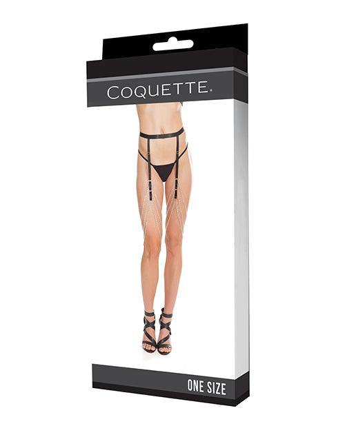image of product,Coquette Darque Elastic & Chain Garterbelt Bk O-s - SEXYEONE