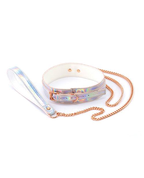 image of product,Cosmo Bondage Collar & Leash - Rainbow - SEXYEONE