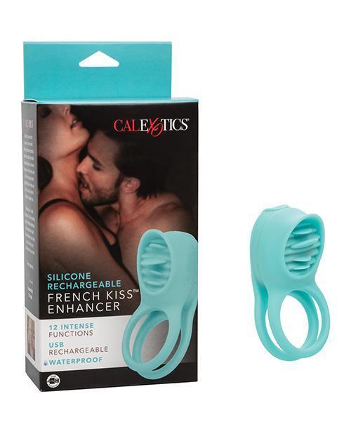 product image, Couple's Enhancers Silicone Rechargeable French Kiss Enhancer - Teal - SEXYEONE 