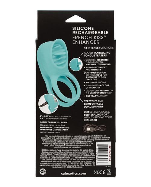 product image,Couple's Enhancers Silicone Rechargeable French Kiss Enhancer - Teal - SEXYEONE 