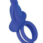 Couples Enhancers Silicone Rechargeable Dual Pleaser Enhancer - Blue - SEXYEONE 