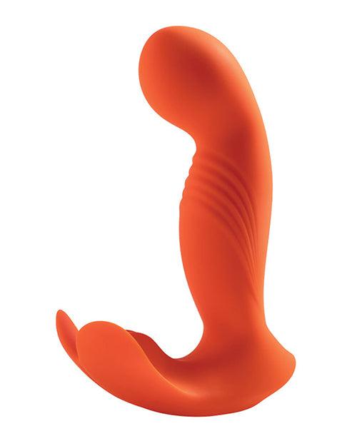 Crave 3 G-spot Vibrator With Rotating Massage Head & Clit Tickler - Orange - SEXYEONE