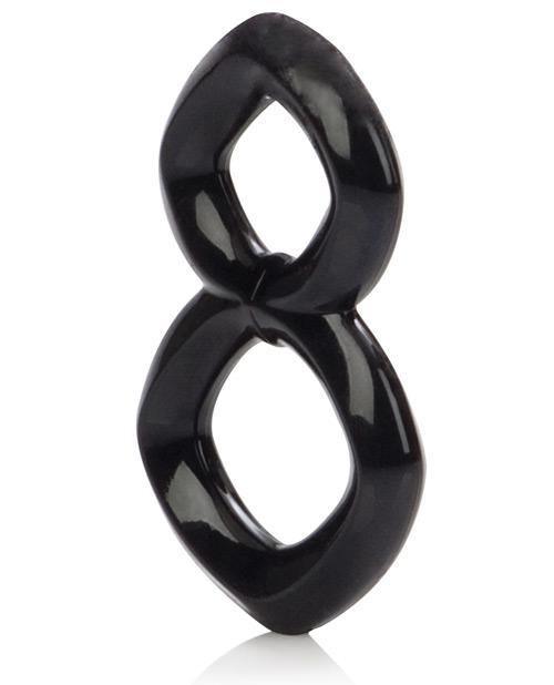 image of product,Crazy 8 Enhancer Double Cock Ring - Black - SEXYEONE 