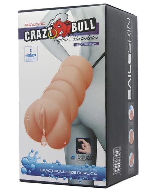 Crazy Bull No Lube Vagina Masturbator Sleeve - Ivory - SEXYEONE 