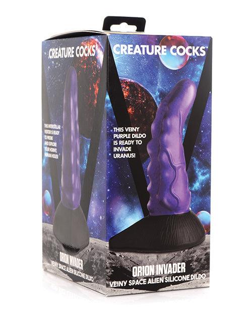 product image, Creature Cocks Orion Invader Veiny Space Alien Silicone Dildo - Purple-black - SEXYEONE