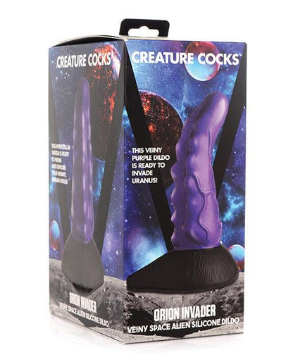 Creature Cocks Orion Invader Veiny Space Alien Silicone Dildo - Purple-black - SEXYEONE