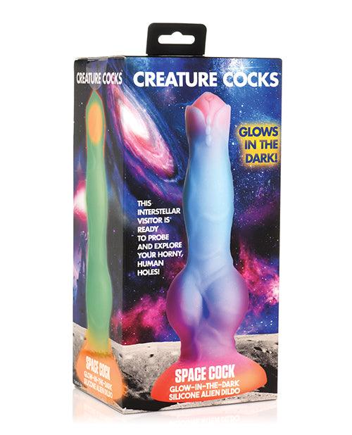 product image, Creature Cocks Space Cock Silicone Alien Dildo - Glow In The Dark - SEXYEONE