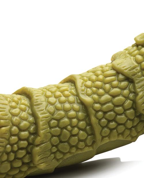 image of product,Creature Cocks Swamp Monster Scaly Silicone Dildo - Green - SEXYEONE