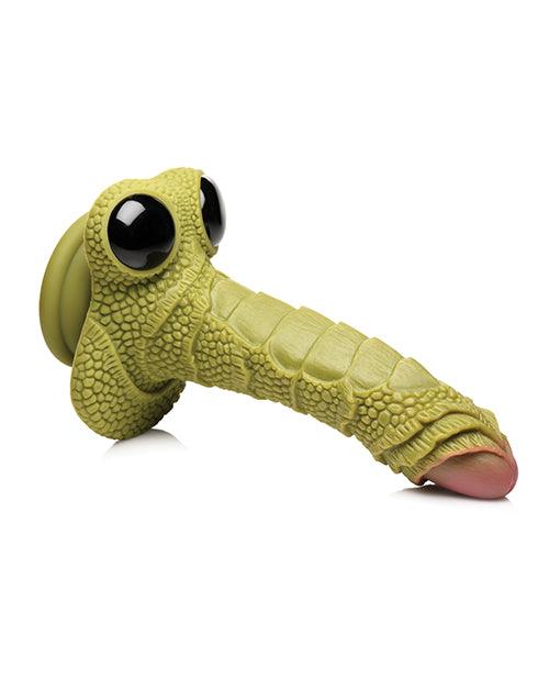 image of product,Creature Cocks Swamp Monster Scaly Silicone Dildo - Green - SEXYEONE