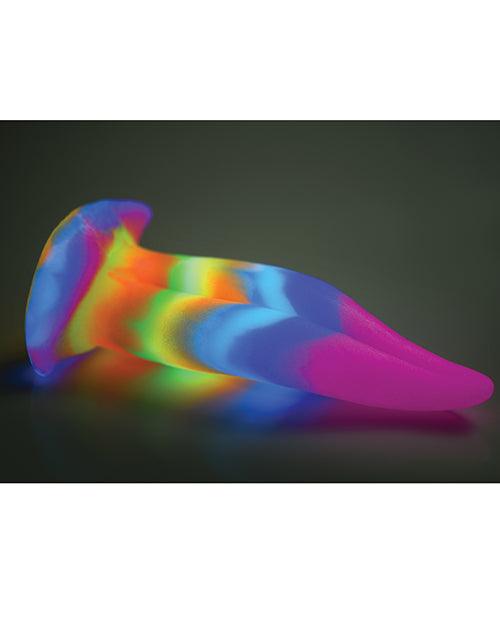 image of product,Creature Cocks Unicorn Kiss Silicone Tongue Dildo - Glow In The Dark - SEXYEONE