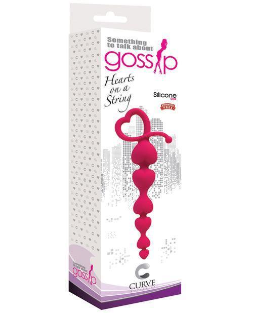 product image, Curve Novelties Gossip Hearts On A String - Magenta - SEXYEONE 