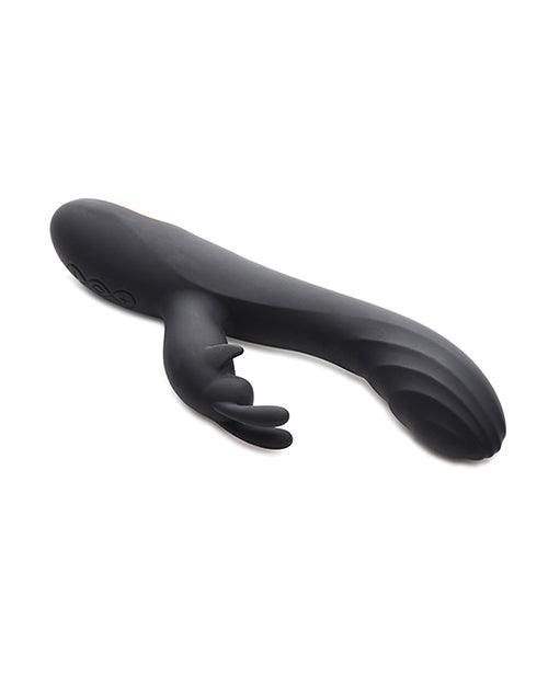 image of product,Curve Novelties Power Bunnies Cuddles 10x Silicone Rabbit Vibrator - Black - SEXYEONE