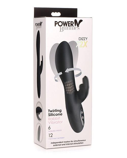 product image, Curve Novelties Power Bunnies Dizzy Rotating Vibrator W-rotating Beads - Black - SEXYEONE