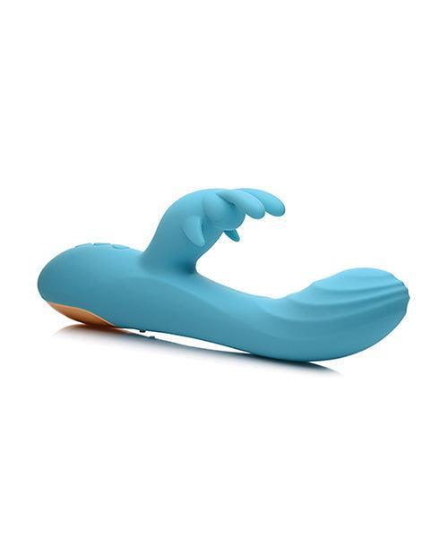 image of product,Curve Novelties Power Bunnies Snuggles 10x Silicone Rabbit Vibrator - Blue - SEXYEONE