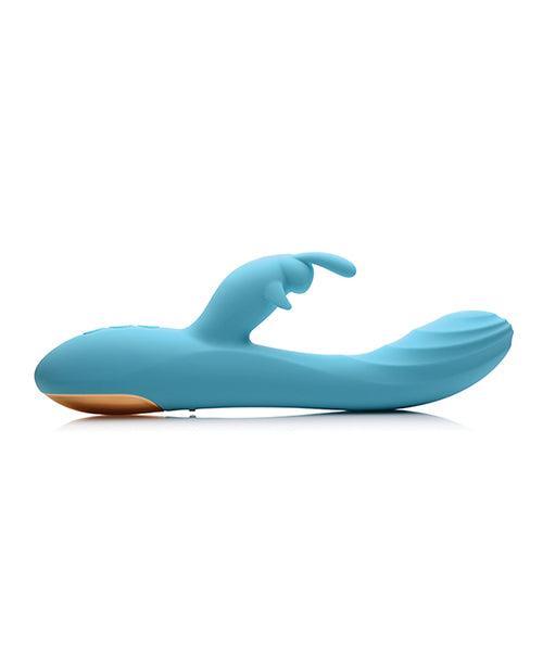 Curve Novelties Power Bunnies Snuggles 10x Silicone Rabbit Vibrator - Blue - SEXYEONE