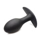Curve Novelties Rooster Rumbler Vibrating Silicone Anal Plug - Black - SEXYEONE