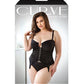 Curve Sloan Cropped Bustier Top & Panty Black - SEXYEONE