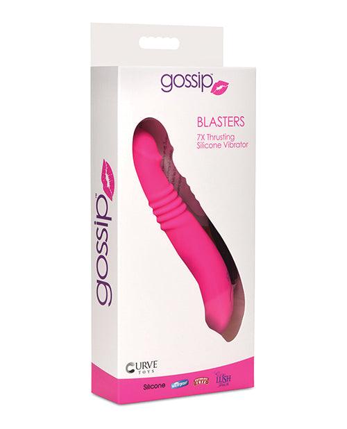 product image, Curve Toys Gossip Blasters 7x Thrusting Silicone Vibrator - Magenta - SEXYEONE