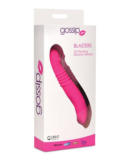 Curve Toys Gossip Blasters 7x Thrusting Silicone Vibrator - Magenta - SEXYEONE