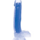 Curve Toys Lollicock 7" Glow In The Dark Silicone Dildo W/balls - SEXYEONE