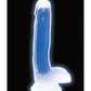 Curve Toys Lollicock 7" Glow In The Dark Silicone Dildo W/balls - SEXYEONE