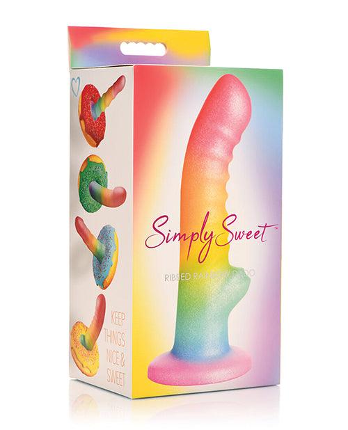 product image, Curve Toys Simply Sweet 6.5" Rainbow Dildo - SEXYEONE