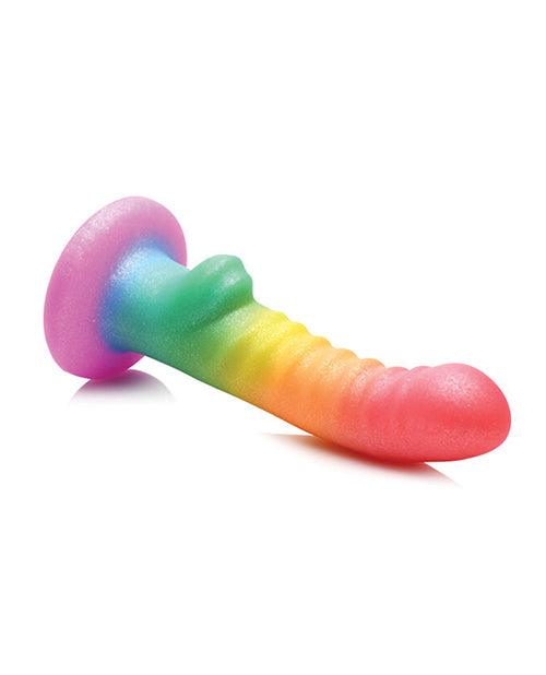 image of product,Curve Toys Simply Sweet 6.5" Rainbow Dildo - SEXYEONE