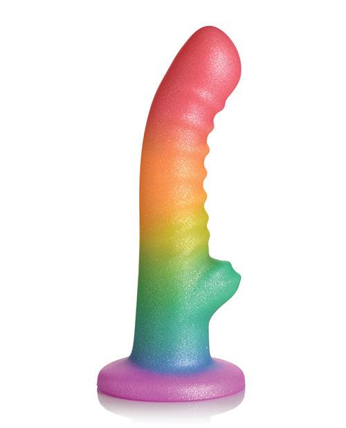 image of product,Curve Toys Simply Sweet 6.5" Rainbow Dildo - SEXYEONE