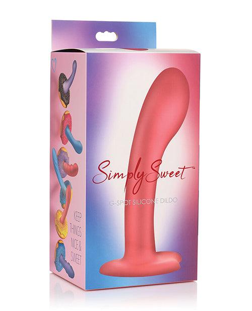 product image, Curve Toys Simply Sweet 7" G Spot Silicone Dildo - Pink - SEXYEONE