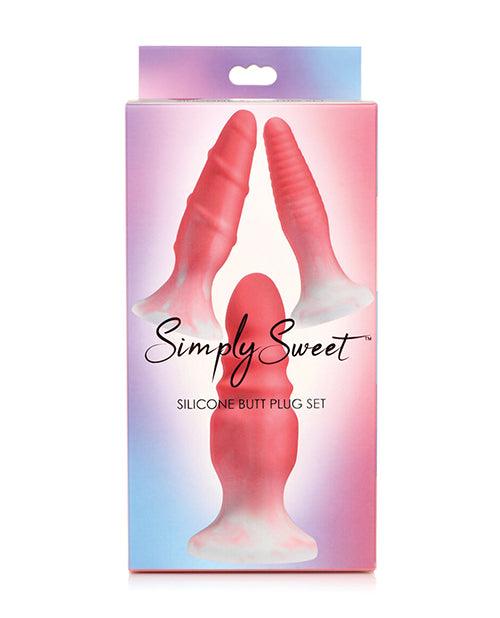 product image, Curve Toys Simply Sweet Silicone Butt Plug Set - SEXYEONE