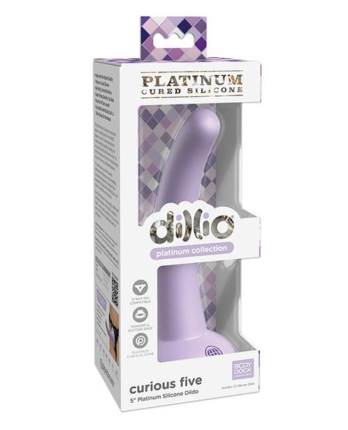 product image, Dillio Platinum 5" Curious Five Silicone Dildo - SEXYEONE