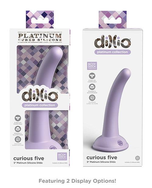 image of product,Dillio Platinum 5" Curious Five Silicone Dildo - SEXYEONE