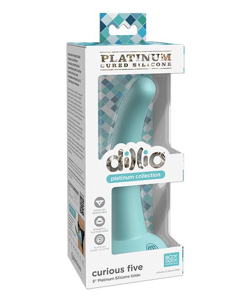 image of product,Dillio Platinum 5" Curious Five Silicone Dildo - SEXYEONE