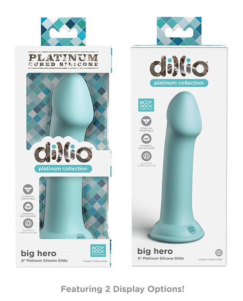 image of product,Dillio Platinum 6" Big Hero Silicone Dildo - SEXYEONE
