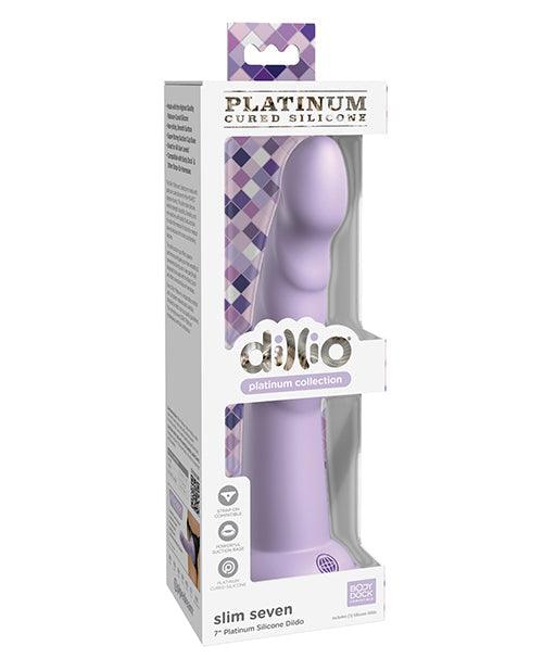 product image, Dillio Platinum 7" Slim Seven Silicone Dildo - SEXYEONE
