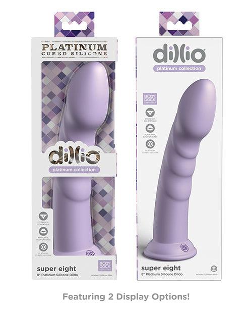 image of product,Dillio Platinum 8" Super Eight Silicone Dildo - SEXYEONE