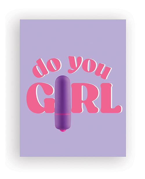 product image, Do You Girl Naughty Greeting Card W/rock Candy Vibrator & Fresh Vibes Towelettes - SEXYEONE
