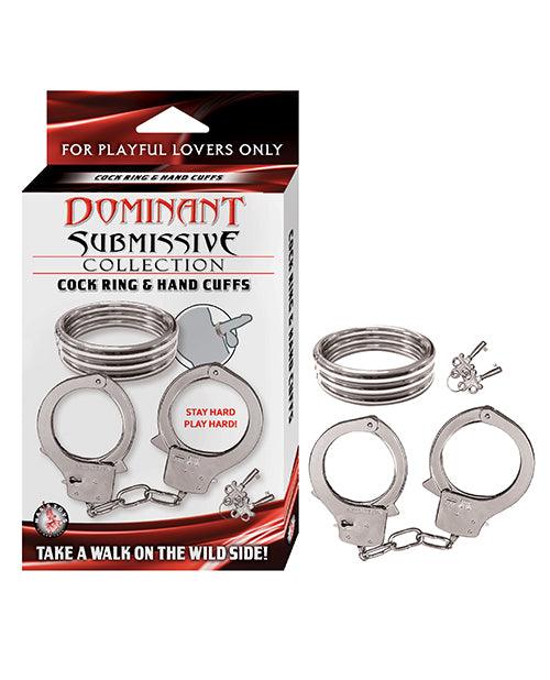 product image, Dominant Submissive Collection Cockring And Handcuffs - SEXYEONE