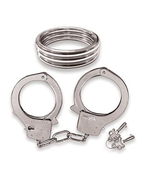 image of product,Dominant Submissive Collection Cockring And Handcuffs - SEXYEONE