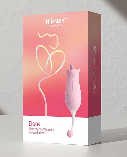 product image,Dora Rose Toy Clit Vibrator & Tongue Licker - Pink - SEXYEONE