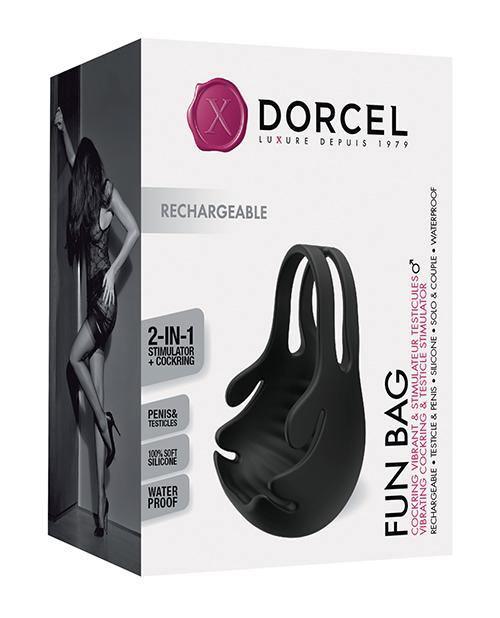 product image, Dorcel Fun Bag Testicle Vibrator - Black - SEXYEONE